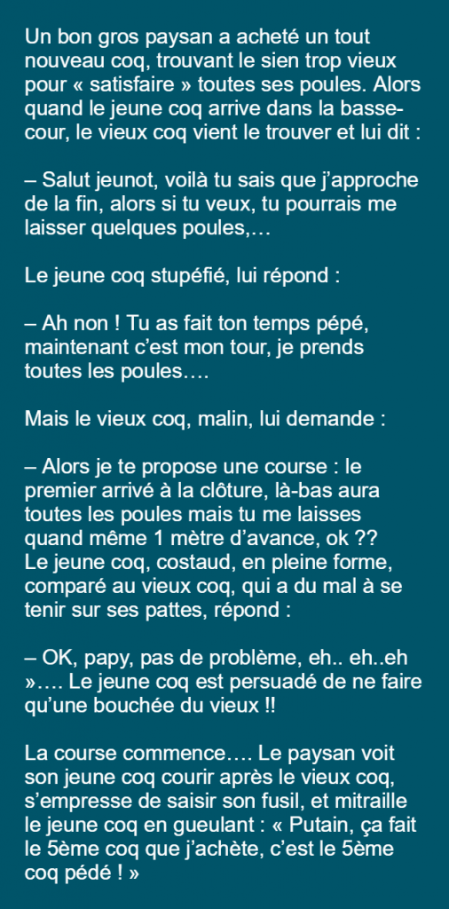 Pas fou le vieux - blagues-droles.com